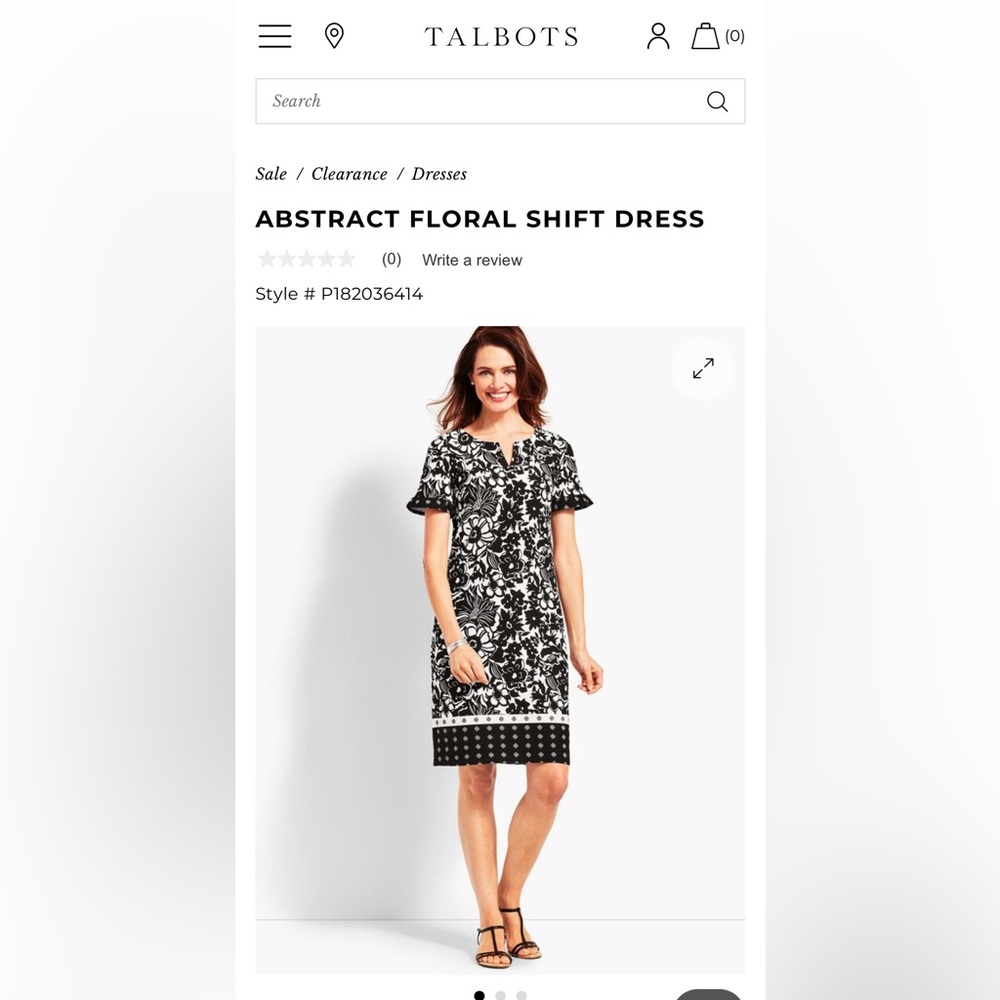 Talbots Abstract‎ Floral Shift dress- worn about 5 times